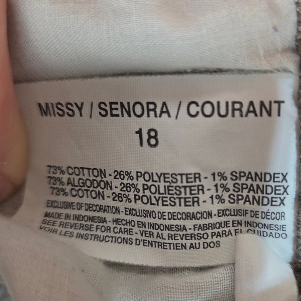 Gloria Vanderbilt Amanda High Rise Straight Leg Brown Jeans Womens Size 18 Missy - Picture 6 of 11